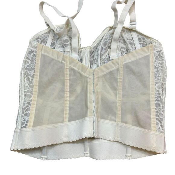 Ladies‎ Vintage Union Made Goddess Brand White Bustier Size 42FF - Picture 5 of 13